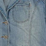 Vorschaubild 5 von Jeansjacke Damen Blau Gr. 42 (XL) Casual Stickerei