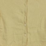 Vorschaubild 7 von Strickjacke Damen Gelb Gr. 36/S Baumwolle Rippstrick Basic Langarm Alltag