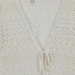Vorschaubild 7 von Strickjacke Damen Bohemian Weiß Spitze 3/4-Arm L