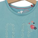 Vorschaubild 5 von T-Shirt Kinder Gr. 128 Türkis Baumwolle Tiermotive Casual Kurzarm