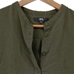 Vorschaubild 4 von Hemdbluse Damen Oliv Gr. 36/S Modal Polyester Casual 3/4-Arm Knopfleiste