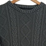 Vorschaubild 5 von Herren Pullover Strickpullover Zopfmuster Einheitsgröße Grau