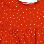 Vorschaubild 6 von Mädchen Freizeitkleid Gr. 86 Rot Herzmuster Baumwolle