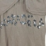Vorschaubild 7 von Twin Set Damen Beige Gr. S/M Elegant Pailletten Langarm