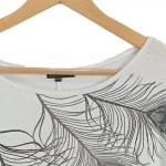Vorschaubild 4 von Damen T-Shirt Feder Muster Weiß Gr. 42 Casual
