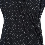 Vorschaubild 5 von Wickelkleid Damen S/36 Schwarz Gepunktet Vintage Retro