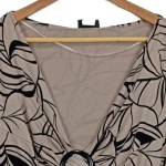 Vorschaubild 5 von Damen Bluse Shirt Gr. 52/54 Beige Grafisch Casual Kurzarm