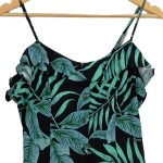 Vorschaubild 7 von Pepe Jeans Damen Sommerkleid Gr. S Tropisch Blätter Grün Schwarz Midi