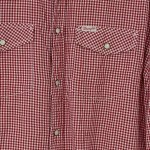 Vorschaubild 7 von Herren Freizeithemd Kariert Rot Gr. 50/L Slim Fit Baumwolle