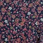 Vorschaubild 5 von Damen Wickelrock Gr. 36 S Blau Blumenmuster Feminin Midirock Viskose