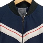Vorschaubild 5 von Damen Blouson Jacke XS 34 Blau Sportlich Streifen Rippstrick
