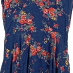 Vorschaubild 6 von Damen Sommerkleid Gr. 32/XXS Blau Blumenmuster Viskose