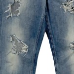 Vorschaubild 7 von Damen Destroyed Jeans Hose Blau Größe 27