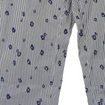 Vorschaubild 7 von Stoffhose Damen Gr. 44 Blumen Streifen Blau Weiß 7/8