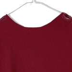 Vorschaubild 5 von Damen Pullover Gr. 48 Bordeaux Rot Strass Cut-Outs Elegant