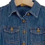 Vorschaubild 2 von Jeanskleid Kinder Gr. 98 Blau Baumwolle Uni Casual Freizeit
