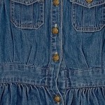 Vorschaubild 3 von Jeanskleid Kinder Gr. 98 Blau Baumwolle Uni Casual Freizeit