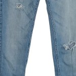 Vorschaubild 3 von Ripped Jeans Damen Gr. W25/34/XS Blau Baumwolle Uni Casual 36 cm 76 cm