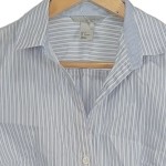 Vorschaubild 4 von Hemdbluse Damen Gr. 34 XS Blau Gestreift Langarm Business Casual Bluse