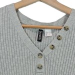 Vorschaubild 4 von Strickjacke Damen Cardigan Rippstrick Knopfleiste Grau Gr. 36 S