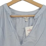 Vorschaubild 3 von Bluse Gr. 40 L Blau Baumwolle Kurzarm Knopfleiste