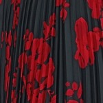 Vorschaubild 5 von Faltenrock Midirock Schwarz Blumenmuster Gr. 36 S