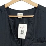 Vorschaubild 3 von Bluse Damen Langarm Schwarz Falten Uni Casual Gr. 38 M