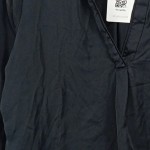 Vorschaubild 4 von Bluse Damen Langarm Schwarz Falten Uni Casual Gr. 38 M