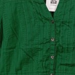 Vorschaubild 5 von Bluse Damen Kurzarm Knopfleiste Baumwolle Grün Gr. 40 L Casual