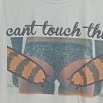 Vorschaubild 5 von Damen Top Gr. 48 Ärmellos Weiß Schriftzug Casual Baumwolle Mix Freizeit