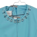 Vorschaubild 4 von Kostüm Damen Türkis Gr. 36/S Polyester Uni Elegant Langarm