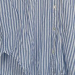 Vorschaubild 6 von Hemdbluse Damen Oversized Baumwolle Gestreift Blau Langarm Gr. 34 XS