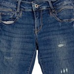 Vorschaubild 5 von Ripped Jeans Damen Blau Gr. W28/36/S Baumwolle Uni Casual