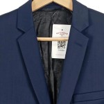 Vorschaubild 4 von Sakko Herren Blau Gr. 46/S Uni Business Langarm Knopfleiste Schurwolle