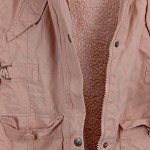Vorschaubild 5 von Parka Kinder Rosa Gr. 140 Baumwolle Uni Casual Alltag Freizeit Schule
