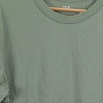 Vorschaubild 4 von T-Shirt Herren Grün Gr. 52/L Baumwolle Basic Kurzarm Minimalistisch