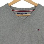 Vorschaubild 5 von Pullover Herren Grau Gr. 50/M Baumwolle Meliert Langarm