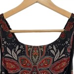 Vorschaubild 3 von Top Damen Schwarz Gr. 36/S Viskose Paisley Bohemian Ärmellos Freizeit