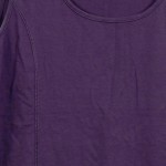 Vorschaubild 3 von Unterhemd Damen Lila Gr. L Baumwolle Elasthan Uni Basic Ärmellos