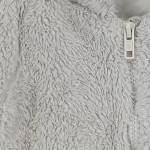 Vorschaubild 5 von Baby Fleecejacke Teddyjacke Gr. 62 Grau Kapuze Ohren