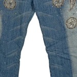 Vorschaubild 7 von Rosa & Rose Damen Jeans Bootcut XL Strass Spitze Paisley Blau