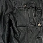 Vorschaubild 7 von Damen Lederjacke Schwarz Gr. S/36 Cropped Vintage Style Echtleder