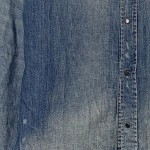 Vorschaubild 5 von Freizeithemd Herren Blau Gr. 52/L Baumwolle Uni Vintage Langarm 60 cm