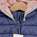 Vorschaubild 3 von Steppjacke Kinder Blau Gr. 110 Polyester Uni Casual Langarm Alltag