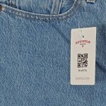 Vorschaubild 5 von 501 Jeans Shorts Damen W27 Blau Cut-Off Fransen High Waist