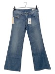 Vorschaubild 1 von Bootcut Jeans Damen Blau Gr. W28/36/S Baumwolle Uni Casual Freizeit Logo