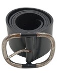Vorschaubild 1 von Damen Ledergürtel Schwarz Gr. 90 Breiter Gürtel Casual