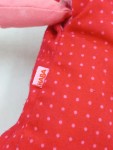Vorschaubild 3 von Handpuppe Stoffpuppe blonde Haare rotes Kleid gestreifte Strumpfhose