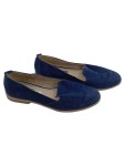 Vorschaubild 1 von Damen Slipper Loafer Wildleder Blau Gr. 40 Halbschuhe Leder