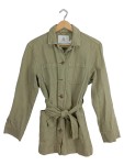 Vorschaubild 2 von Leichte Jacke Übergangsjacke Khaki Overshirt Oliv Damen Gr. 34 XS